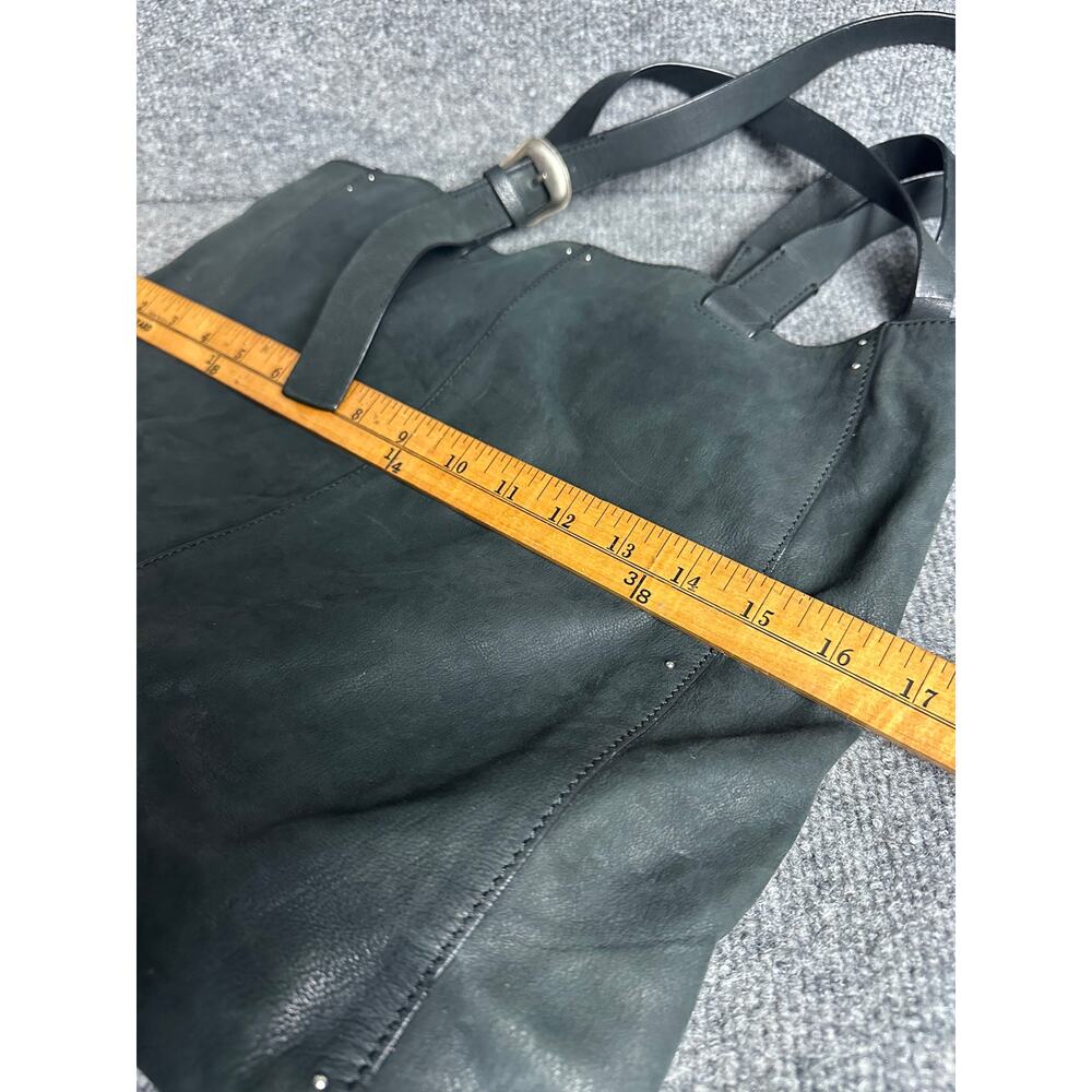 Lucky Brand Lysa leather tote asymmetrical straps buckle studs slouchy black - Picture 10 of 12